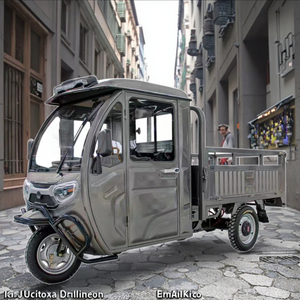 Hàng hóa điện 3-bánh Xe ba bánh 60V động cơ 1000W Điện 400kg tải trọng Công suất chuyển phát nhanh cabin đóng van xe tải mở cơ thể - Product Image 6