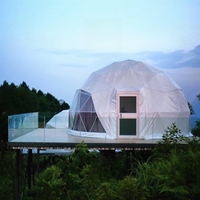Personnalisé 2024 Nouveau Glamping Igloo Dôme Tente Maison 6m Diamètre Luxe Extérieur Hôtel Resort Camping Tente