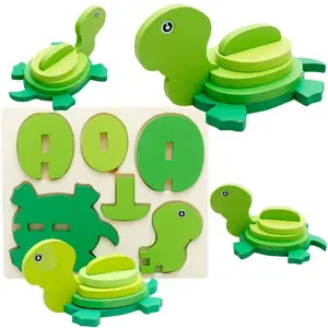Montessori 3d hayvan yap-boz oyun çocuk erken entelektüel eğlenceli eğitici oyuncaklar