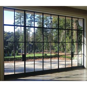 Черная стальная рама наружные двойные стеклянные французские Алюминиевые Входные раздвижные стеклянные двери - Product Image 4