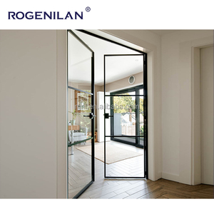 Innen Metall trennwände Raum Innen trennwand Schwingt üren Glaswand Aluminium gitter Flügeltüren - Product Image 4
