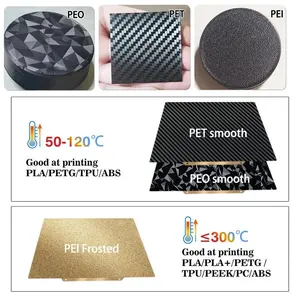 <span class=keywords><strong>Kingroon</strong></span> <span class=keywords><strong>KP3S</strong></span> Ai Mini placa de construcción magnética 180x180 PEO Frosted PEI textura cama calentada accesorio de actualización para impresoras <span class=keywords><strong>3D</strong></span> - Product Image 3