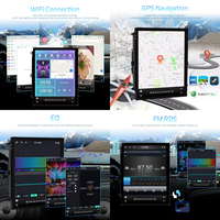 Autoradio Podofo 9,7 pouces 6+128 Go Android avec CarPlay sans fil, Android Auto, BT/WiFi/GPS/FM/RDS/Double USB, écran vertical