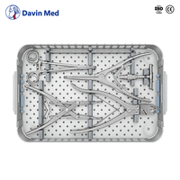 Davin Med Ensemble d'instruments à vis pédiculaire vétérinaire Kit d'instruments chirurgicaux pour la colonne vertébrale pour petit animal canin Fixation vertébrale CE ISO