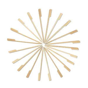 BBQ Flat Bamboo Skewer Curving Flat Teppo made from natural bamboo no hard smell safe for food and our planet