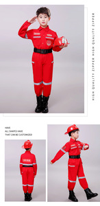 Carnaval Día <span class=keywords><strong>de</strong></span> la carrera Cosplay <span class=keywords><strong>traje</strong></span> para niños rojo Sam <span class=keywords><strong>bombero</strong></span> capa <span class=keywords><strong>bombero</strong></span> Halloween astronauta fiesta uniforme vestido - Product Image 5