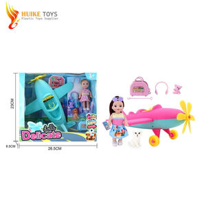 Nouveau Set de Jeu 2026 <span class=keywords><strong>en</strong></span> Plastique de <span class=keywords><strong>Haute</strong></span> Qualité : Avion de Ligne avec Deux Mini-Poupées, Ensemble Maison de Jeu pour Filles avec Table et Chaises - Product Image 1
