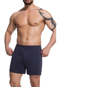 Calzoncillos bóxer holgados de algodón para hombre, pantalones Aro informales de cintura media para dormir, Bóxer cómodo con cintura elástica para el hogar para hombre con tela de punto - Product Image 2