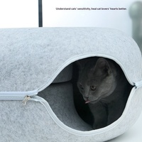 Lit pour chat Donut universel quatre saisons, tunnel de sommeil en forme de pneu, idéal pour l'été