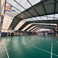 Dôme sportif modulaire Arcum pour terrains de badminton, structure en alliage 6061-T6, résistant au vent 100 km/h, toit en PVC double couche, extérieur, toutes saisons
