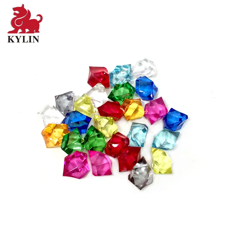 Plastic 14x11mm plastic gem wholesale transparent plastic gems for board game