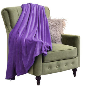 Manta de franela de lana de poliéster 100% para todas las estaciones personalizada multicolor tamaño Queen suave y acogedora ropa de cama ecológica dibujos animados sólidos - Product Image 3