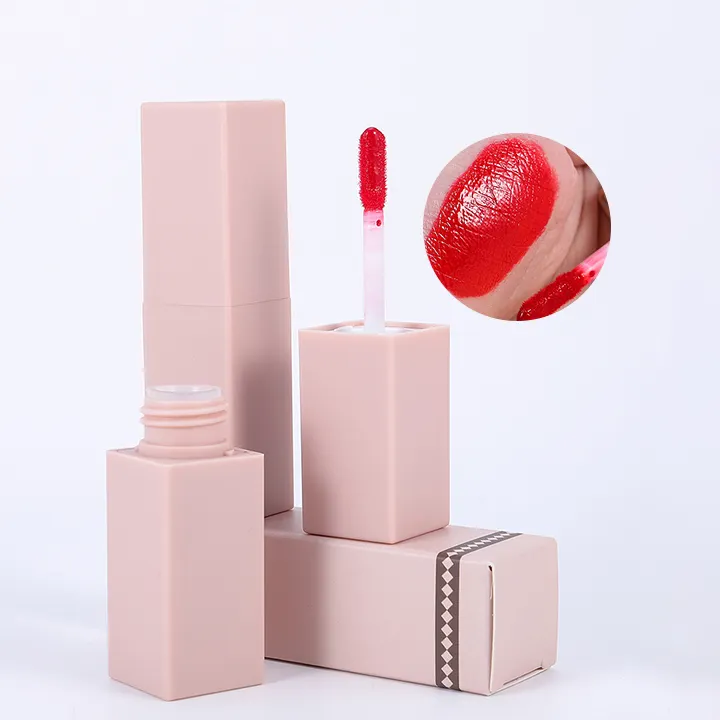 Ihre Marke vegan individuelles Logo Großhandel rosa Lipgloss-Röhre Großhandel Mini wasserdichter Lipgloss