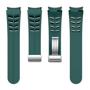Eraysun rapido adattamento morbido cinturino magnetico in Silicone per Samsung <span class=keywords><strong>Galaxy</strong></span> Watch 6 classico 47mm 43mm 6/5/4 senza spazi vuoti braccialetto sportivo - Product Image 4