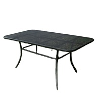 Table à manger carrée pour patio Table de bistrot d'extérieur Table d'appoint d'extérieur pour arrière-cour, jardin, patio, porche Revêtement en poudre en maille métallique