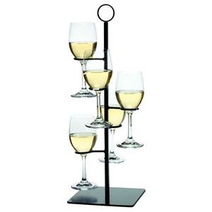 מכירה לוהטת באיכות גבוהה זול מחיר יין זכוכית מחזיק 5 pcs תליית יין זכוכית עץ מתלה - Product Image 4