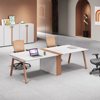Nuevo Escritorio de Oficina Moderno y Elegante, Mesa Larga para Conferencias y Reuniones, Diseño Modular de Madera, Escritorio de Alta Calidad para el Hogar y la Oficina