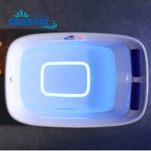 Jacuzzi Rectangular Swankia 2024, Bañera de Hidromasaje para Dos Personas, Bañera Exterior con Luz LED y Burbujas en la Parte Inferior - Product Image 1