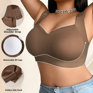 Soutien-gorge de maternité pour femmes, respirant, été, quotidien, fermeture latérale, bretelles réglables, double maintien, anti-affaissement, sans couture, grande taille - Product Image 4