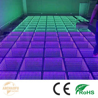 Piste de danse magnétique numérique Offre Spéciale interactive en couleur panneaux de piste de danse portables en verre à led blanches pour fête de mariage