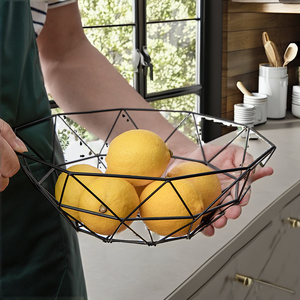 Cesta de Almacenamiento de Alambre Metálico Ecológica para Cocina, Cesta Multifuncional para Frutas de Escritorio, Venta Caliente, Suministro de Fábrica - Product Image 2