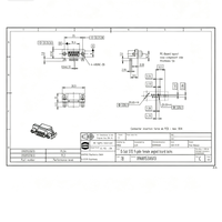 Connecteur D-Sub 9 broches femelle HARTING 09681537613 à angle droit pour carte PCB, format US, soudure à la vague, 6,5A, contrôle industriel