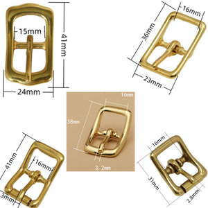 Hebilla de latón para cinturón, hebilla de pasador para correa de cinturón, hebilla metálica para zapatos y relojes, collar personalizado con púas para perro, deslizador para cinturón táctico de servicio - Product Image 5