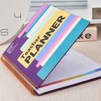 Organizador de aula A5 con logotipo personalizado, cuaderno encuadernado en espiral, planificador de profesores con reglas amplias y tapa dura, tamaño A6