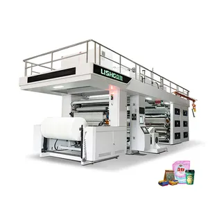 6 màu giấy nguyên liệu flexo ép tự động ci máy in flexo