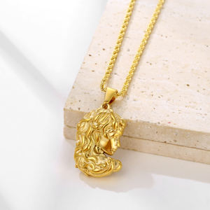 Nickle gratuit gothique méduse pièce pendentif collier <span class=keywords><strong>Serpent</strong></span> <span class=keywords><strong>serpent</strong></span> médaillon mythologie grecque collier saint valentin cadeaux pour femmes hommes - Product Image 2