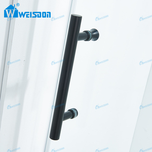 <span class=keywords><strong>Puerta</strong></span> de ducha de <span class=keywords><strong>baño</strong></span> de vidrio sin marco <span class=keywords><strong>deslizante</strong></span> individual de acero inoxidable negro mate personalizado Weisdon - Product Image 3