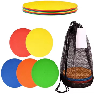 Marcadores de puntos Marcadores de agilidad de goma antideslizantes Conos de campo plano Puntos de piso para fútbol Baloncesto Deportes Entrenamiento de agilidad de velocidad - Product Image 4