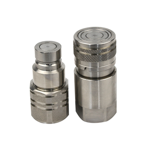Nouvelle raccord rapide hydraulique en acier inoxydable, raccord de tuyau à déconnexion rapide à 2 voies - Product Image 5