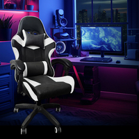 Chaise de jeu ergonomique à usage intensif noire à led vente directe du fabricant expédition rapide