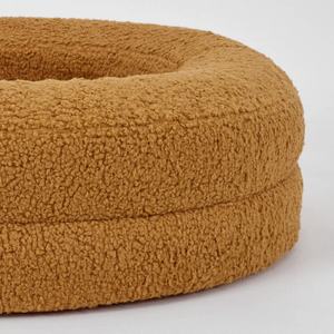 Cama ortopédica de lujo para mascotas, cama marrón sólida de espuma viscoelástica para perros y gatos - Product Image 4