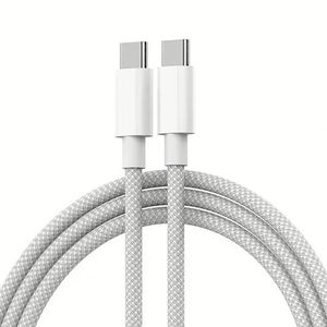 60W Quick <b>Charging</b> <b>Cable</b> Nylon USB-C <b>Cable</b> 3FT Type C to Type C Data <b>Cable</b> for IP for Android Phones - Product Image 1