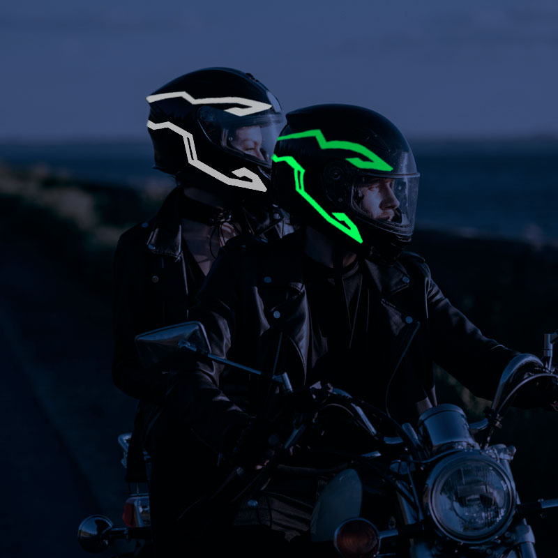 Сверхъяркая Защитная светодиодная лента для мотоциклетного шлема для ночной езды