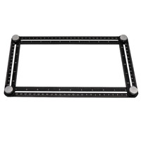 Règle en alliage d'aluminium à 4 plis Gravure laser 25cm Règle carrée multifonctionnelle Mesure d'angle