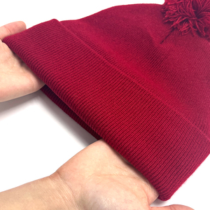Vente en gros prix d'usine Fabricant de bonnets Logo personnalisé Unisexe Casual Knit Pom Pom Blank Winter Winter Cap avec <span class=keywords><strong>pompon</strong></span> - Product Image 2