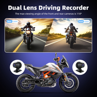 Navegador GPS para Motocicleta a Prueba de Agua, Pantalla IPS de 5 Pulgadas 854*480 con DVR, TPMS, Indicador de Velocidad, Sistema de Navegación para Moto