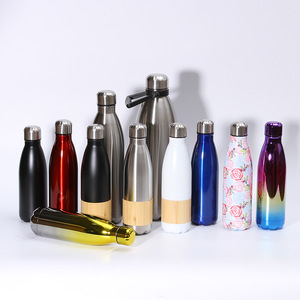 <span class=keywords><strong>Cola</strong></span> 500ml thép không gỉ chân không cách điện đôi tường phích tái sử dụng kim loại rò rỉ bằng chứng chai nước <span class=keywords><strong>Flask</strong></span> với nắp tre - Product Image 3