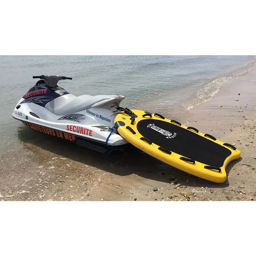 Voorraad 168X99X10Cm Geel Badmeester Drop Steek Stof Opblaasbare Levensreddende Board Rescue Slee Achter Jet Ski