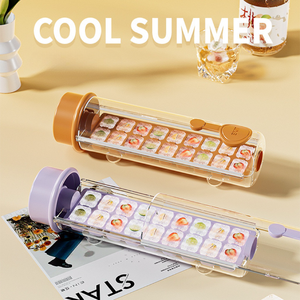 Silicone <span class=keywords><strong>Ice</strong></span> lưới khối khuôn Xoắn <span class=keywords><strong>Ice</strong></span> Le băng làm khuôn hộp sáng tạo xoay Icecream lưới - Product Image 2