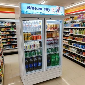 Commerciële Enkelvoudige Temperatuur Staande Drankkast Koelbox Koelbox Koelbox Met Led Controle En Verstelbare Planken - Product Image 1