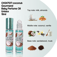 Huile de parfum EDP unisexe en roll-on 10 ml, parfum d'ambiance Lait, Amandes, Noix de Coco, Vanille, Bois de Santal, Musc, Marque Privée