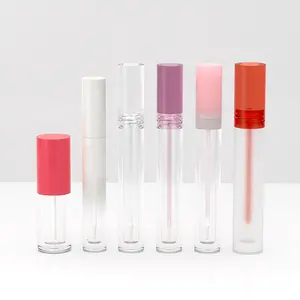 Lege Lippenstift Container Custom Roze Rood Paars Wit Dikwandige 2Ml 3Ml 4Ml 5Ml Crystal plastic Lipgloss Buis