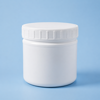 Pot en plastique PP avec base en HDPE de 500 ml, avec couvercle à vis et couvercle intérieur à double étanchéité pour l'emballage de poudre chimique