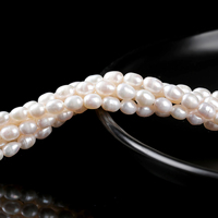 Perles en vrac naturelles blanches AAA de 4-5 mm, perles de riz d'eau douce véritables, certifiées par un tiers pour la fabrication de bijoux