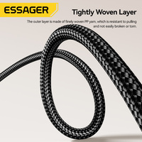 Cable de Audio Essager ES-YP26 Plug and Play Hifi Gold de 3.5 mm Macho a Macho para Micrófono, Altavoz, Coche, Conector Auxiliar de 3.5 mm para Teléfono y Auriculares