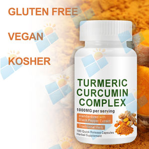 Kualitas tinggi suplemen kunyit ekstrak akar Kurkumin 95% Kosher kunyit sertifikat 95% <span class=keywords><strong>500mg</strong></span> Kurkumin kapsul - Product Image 5